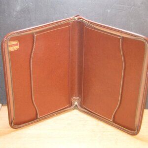 Vintage Leathercraft Top Grain Cowhide Briefcase Zipper Closure